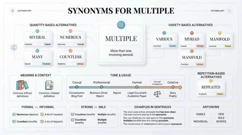 Synonyms for Multiple: