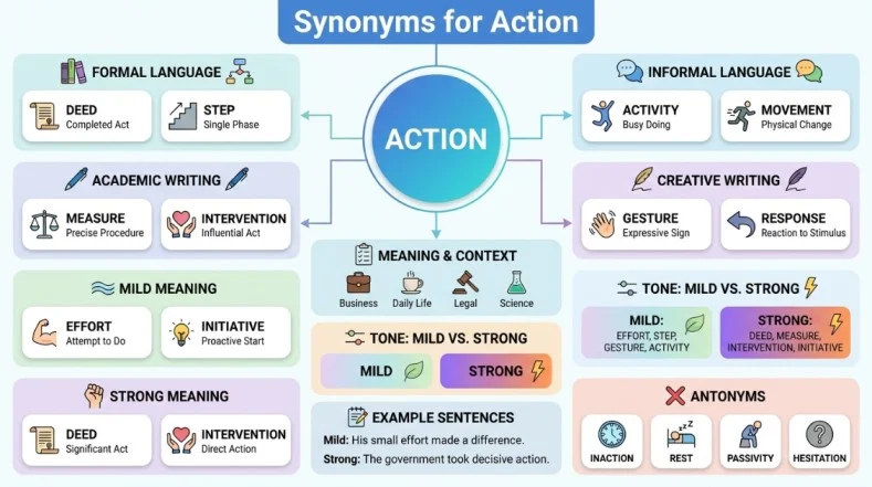 synonyms for action