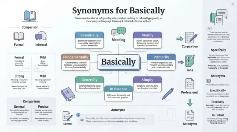 Synonyms for Basically
