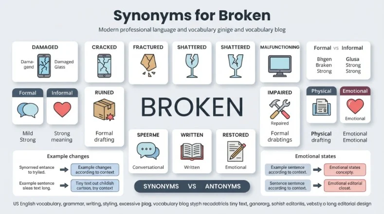 Synonyms for Broken