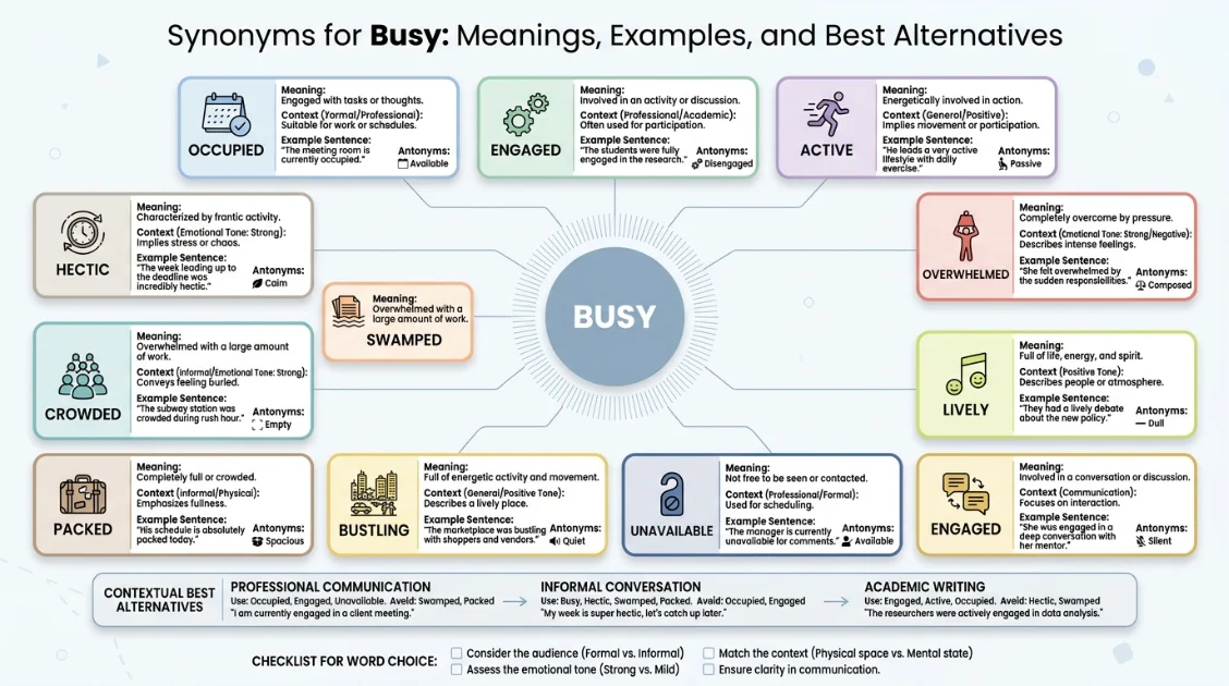 synonyms for busy