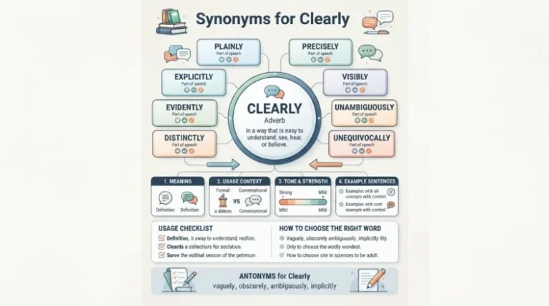 Synonyms for Clearly