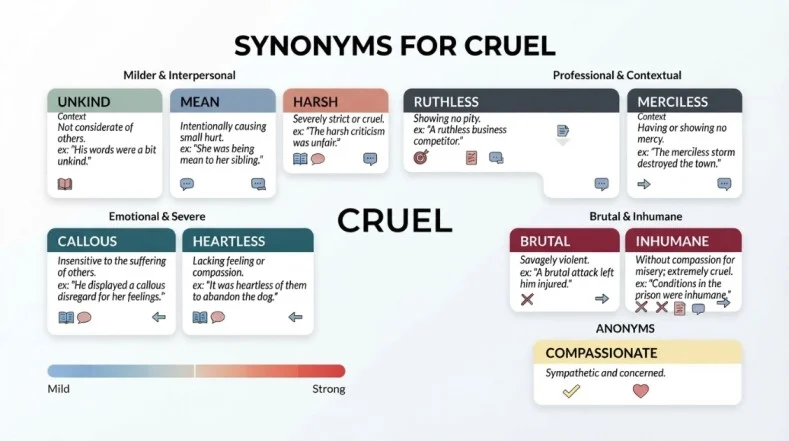 Synonyms for Cruel
