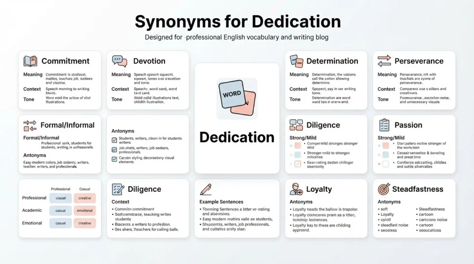 Synonyms for Dedication