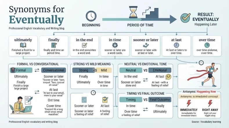 Synonyms for Eventually
