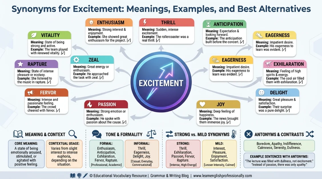 synonyms for excitement