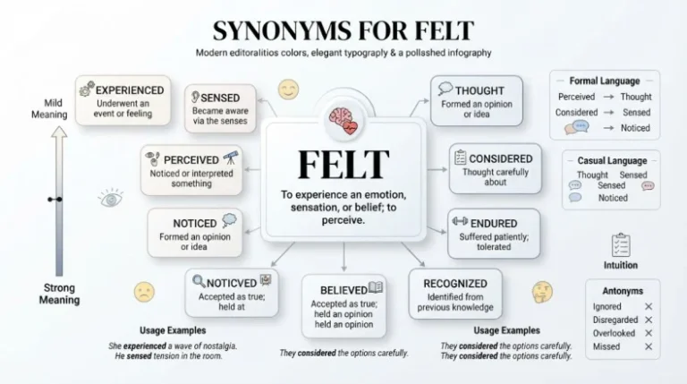 Synonyms for Felt