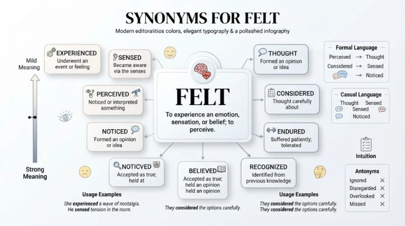 Synonyms for Felt