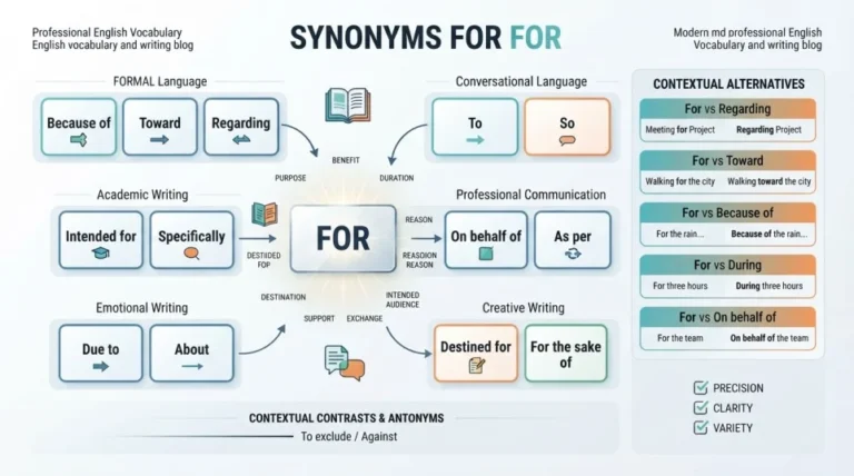 Synonyms for For
