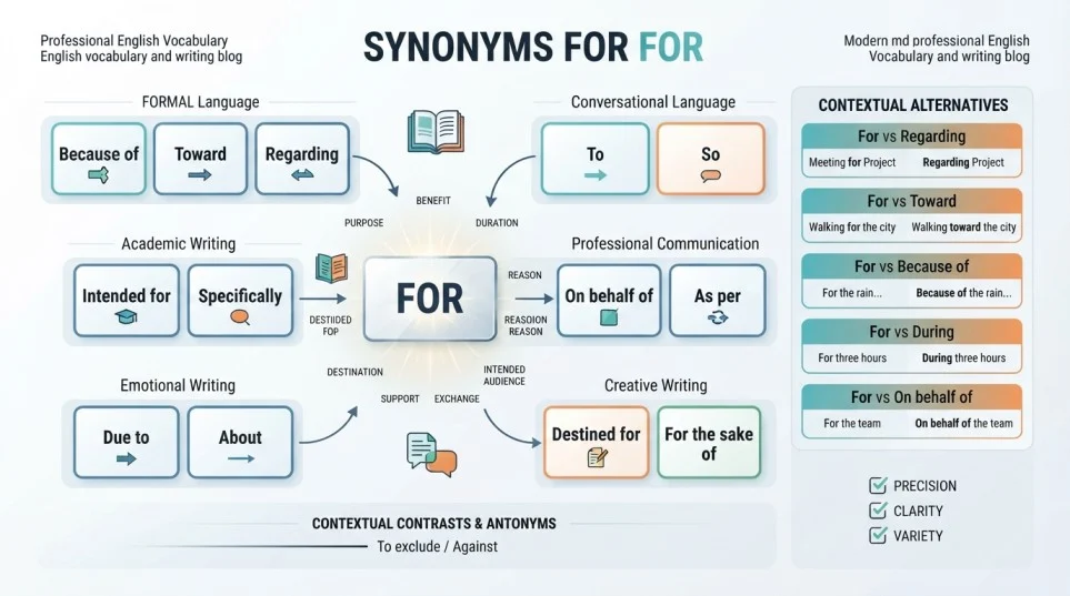 Synonyms for For