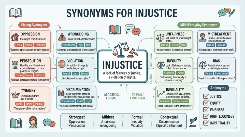 Synonyms for Injustice