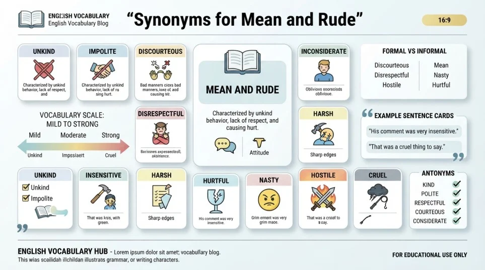 Synonyms for Mean and Rude