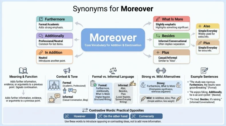 Synonyms for Moreover