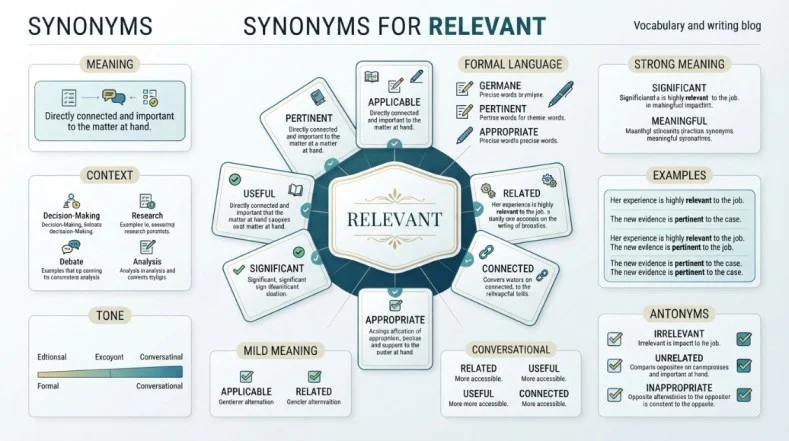 Synonyms for Relevant
