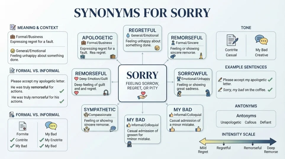 Synonyms for Sorry