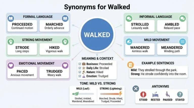 synonyms for walked