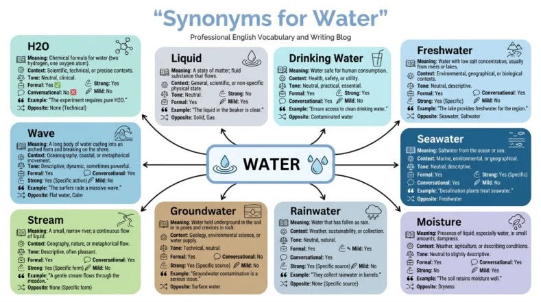 synonyms for water