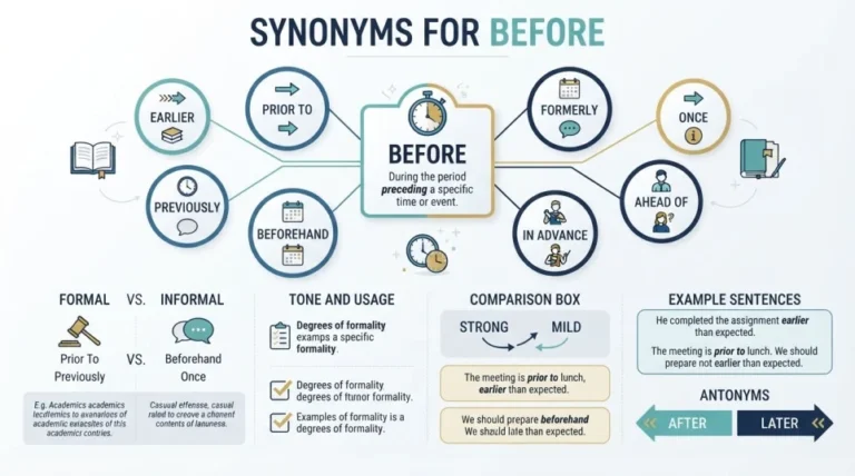 Synonyms for Before