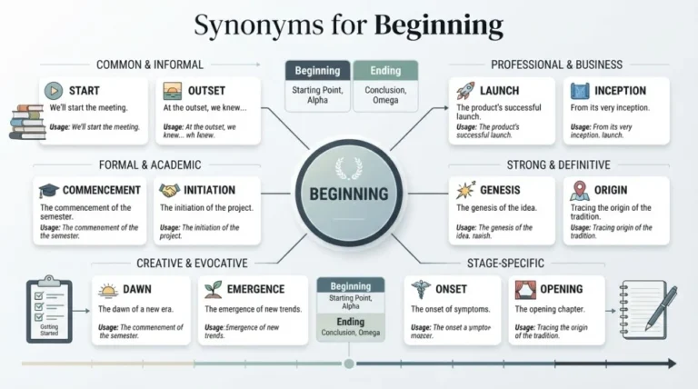 Synonyms for Beginning
