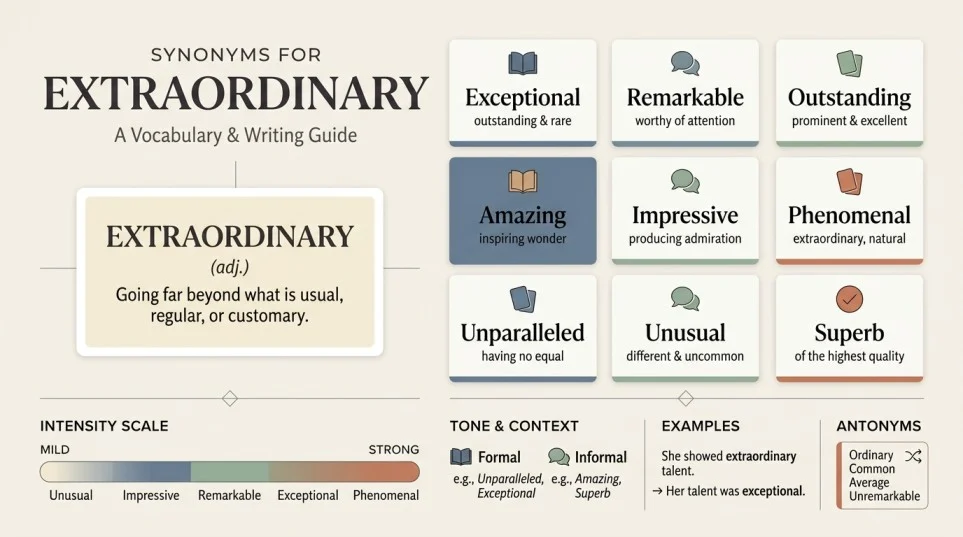 Synonyms for Extraordinary