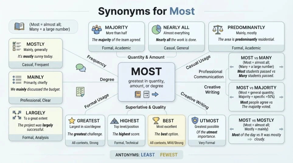 Synonyms for Most