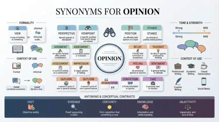 Synonyms for Opinion
