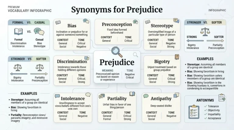 Synonyms for Prejudice