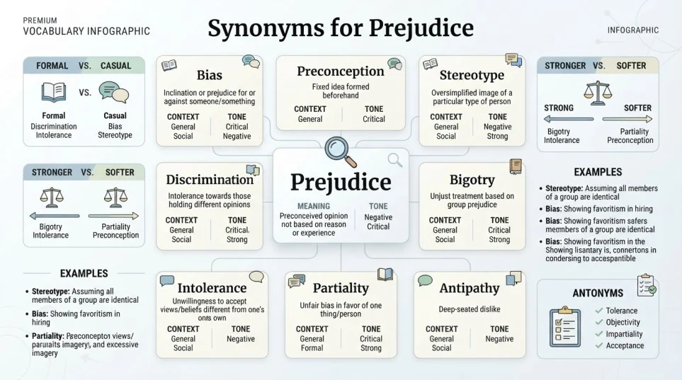 Synonyms for Prejudice