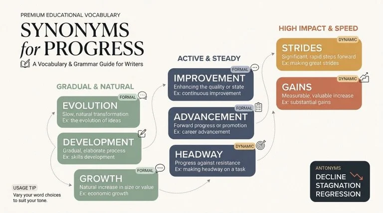 Synonyms for Progress