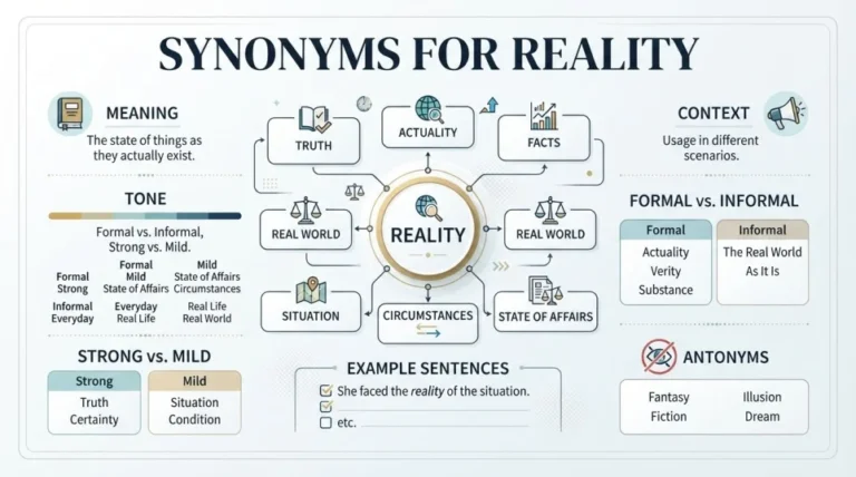 Synonyms for Reality