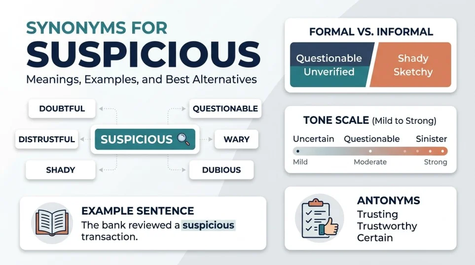 Synonyms for Suspicious