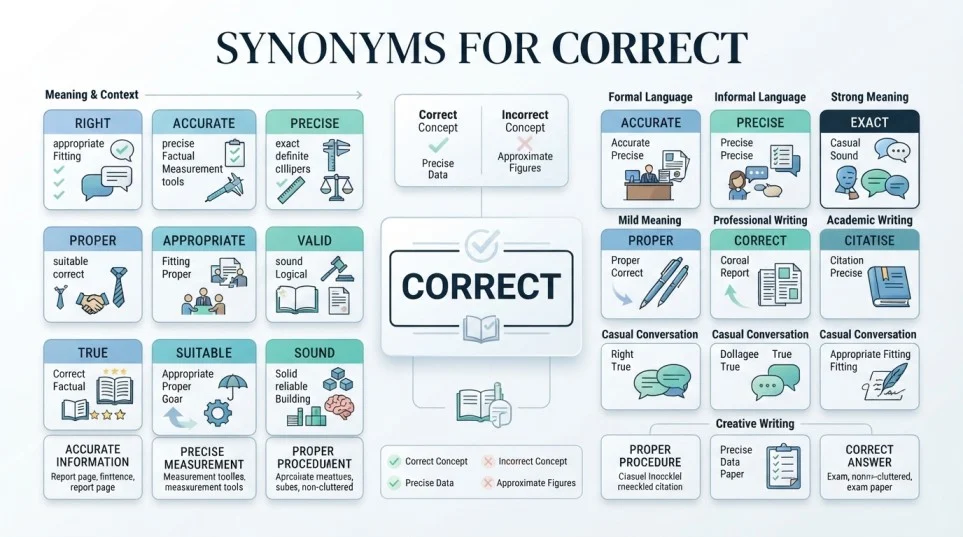Synonyms for Correct